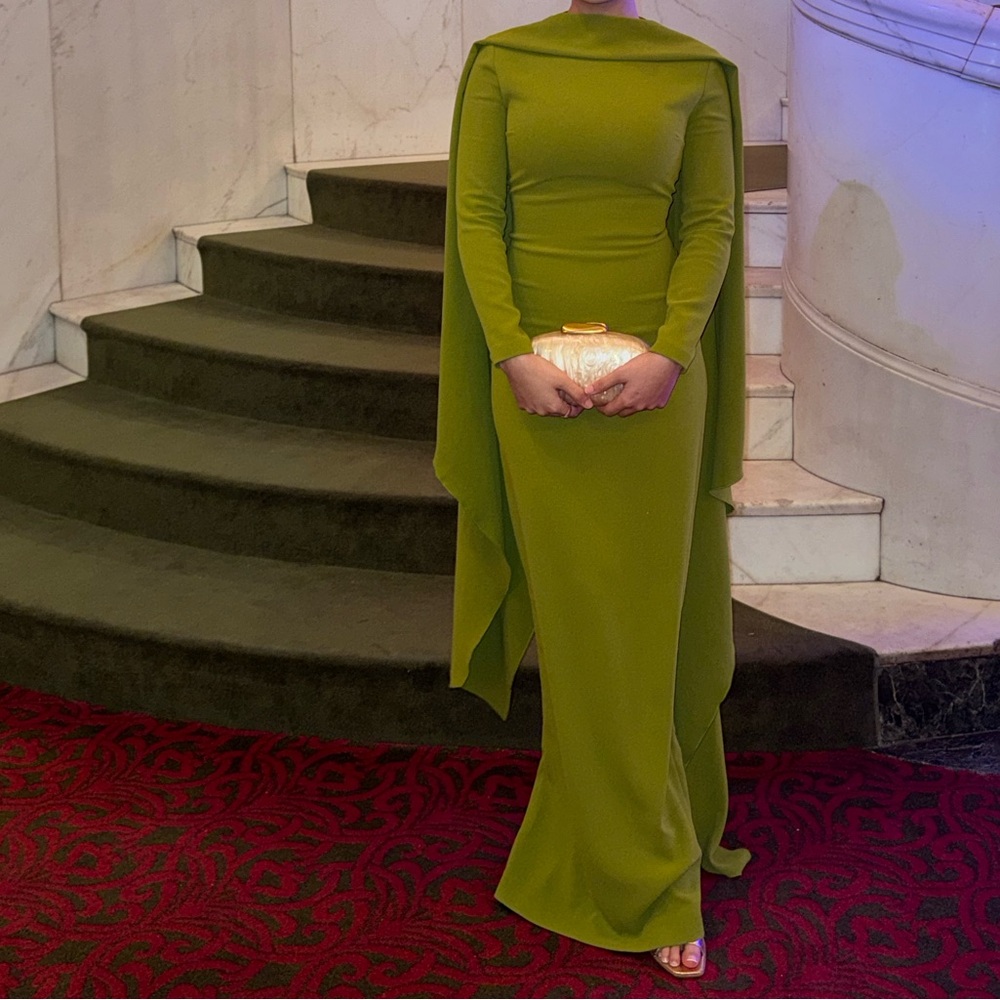 Elegant Olive Green Women's Dress